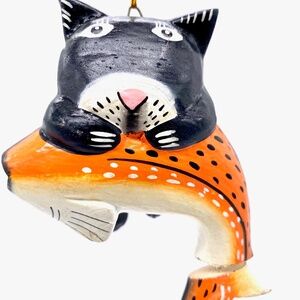 Monkey Business Cat with Fish